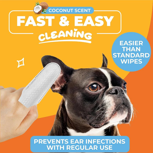 Dog Ear Cleaner Finger Wipes